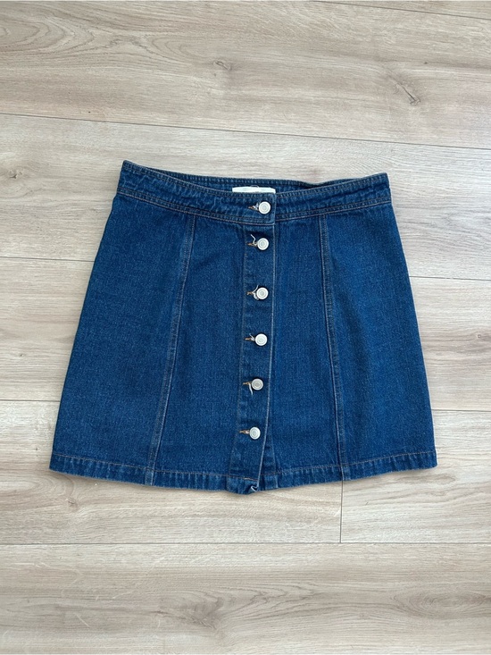 Sans Souci Dresses & Skirts - Sans Souci Dark Blue Button-Front Denim Mini Skirt
